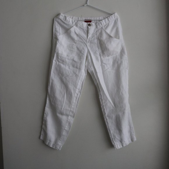 EVERYTHING MUST GO: MERONA WHITE LINEN PANTS - Picture 1 of 2
